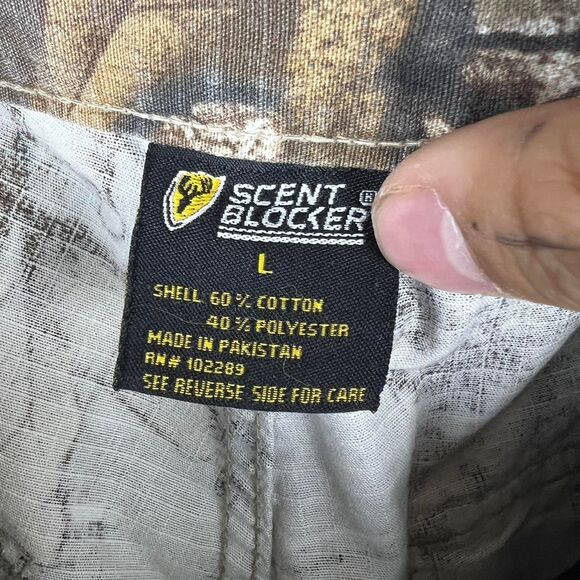 Realtree Men's Camo Hunting Scent Blocker Size L Pants - Picture 6 of 8